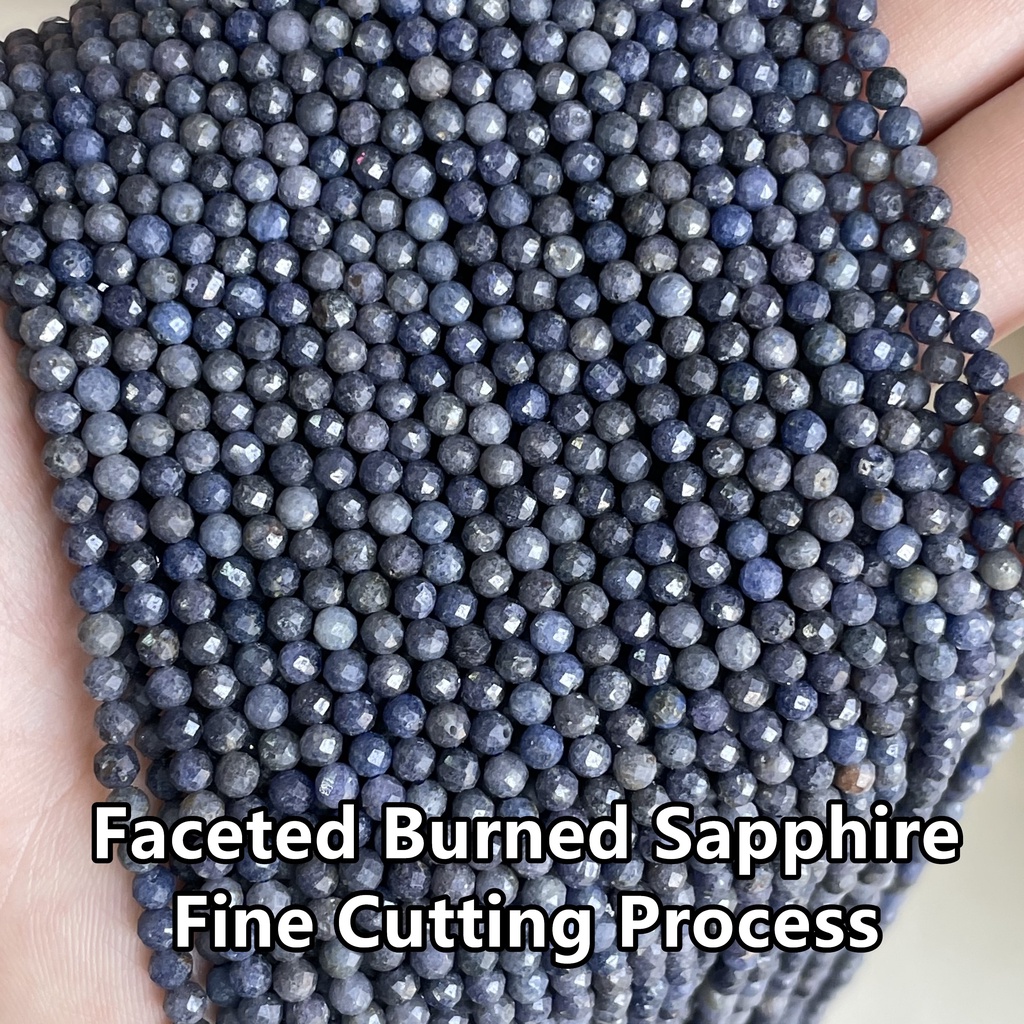Hạt Đá Tự Nhiên Sapphire 3 Mm Cắt Mặt Rời Đốt Xanh Hạt Sapphire Để Làm Đồ Trang Sức