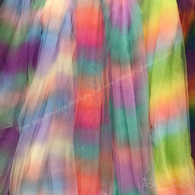 VẢI LƯỚI CẦU VỒNG MỀM MỊN SIÊU XINH