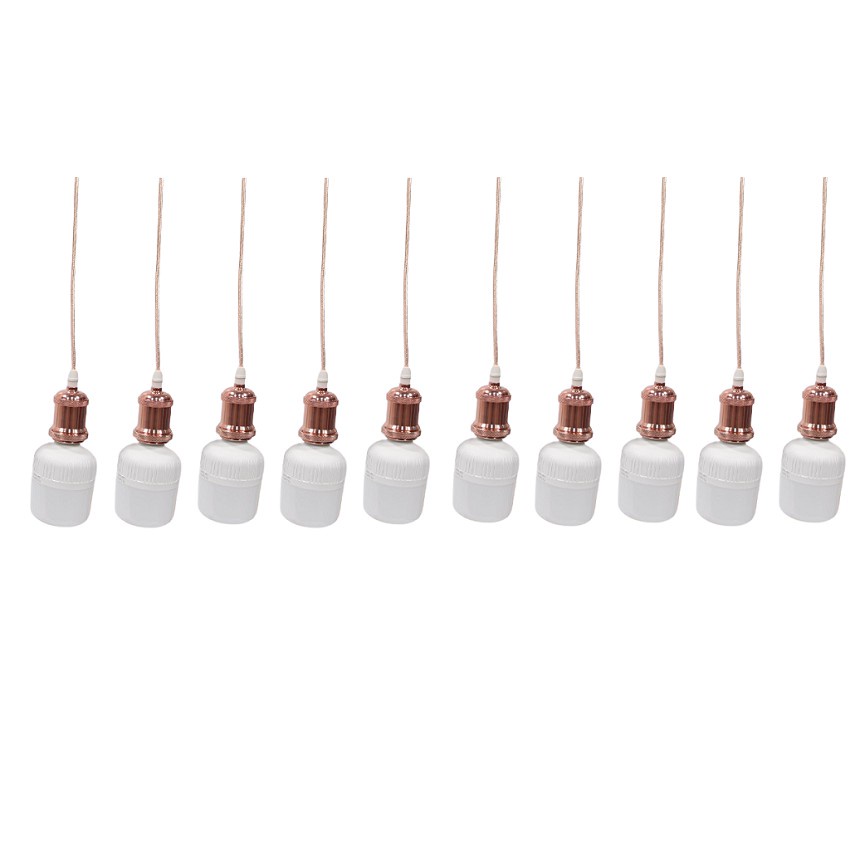 Bộ 10 dây đèn thả cổ điển bóng đèn led búp trụ trang trí 18w