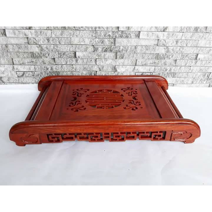 Khay Trà  Cuốn Thư Gỗ Hương Hàng Mộc KT :47X27 cm -hàng giá tại xưởng