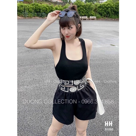 Set bộ đồ nữ đi chơi, set đồ nữ cá tính năng động với quần short lưng cao kèm áo 3 lỗi croptop thể thao hàn quốc