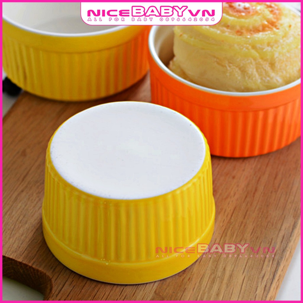 Cốc Gốm Sứ Ramenkin Làm Bánh Caramen Bánh PLan Sữa Chua 100ml Đủ Màu NiceBabyvn