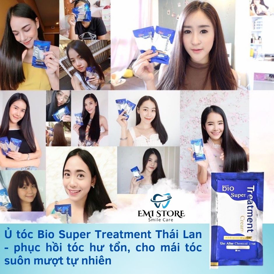 Ủ Tóc Bio Super Treatment Cream 30ml. Hàng nhập khẩu Thái Lan - Phục hồi tóc hư tổn và dưỡng tóc suôn mượt tự nhiên