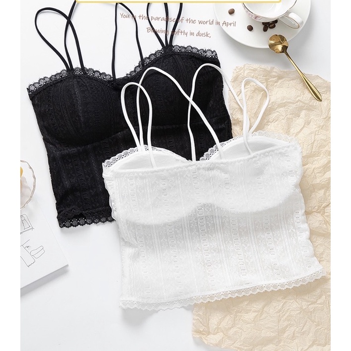 Áo Lót Ren - Áo Ngực Bra Ren 2 Dây Không Gọng Công Chúa Siêu Dễ Thương 995