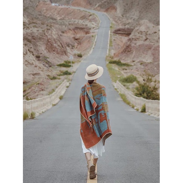 Khăn choàng boho dạ dày mùa đông
