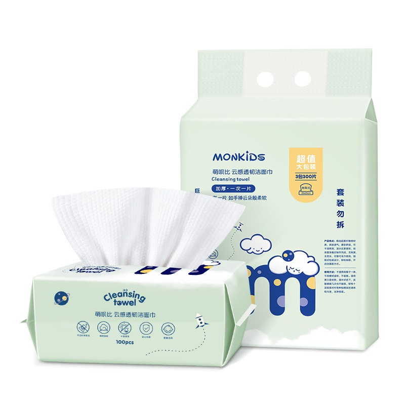 COMBO 3 BỊCH KHĂN KHÔ MONKIDS SIÊU MỀM 300T/ BỊCH TO.