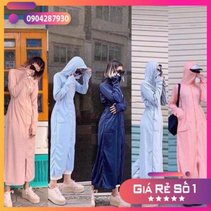Xả SALE Áo Choàng Chống Nắng Nữ - Áo Chống Nắng Nữ Toàn Thân Vải Thông Hơi Dáng Dài Chống Tia UV - FreeSize dưới 75kg | BigBuy360 - bigbuy360.vn