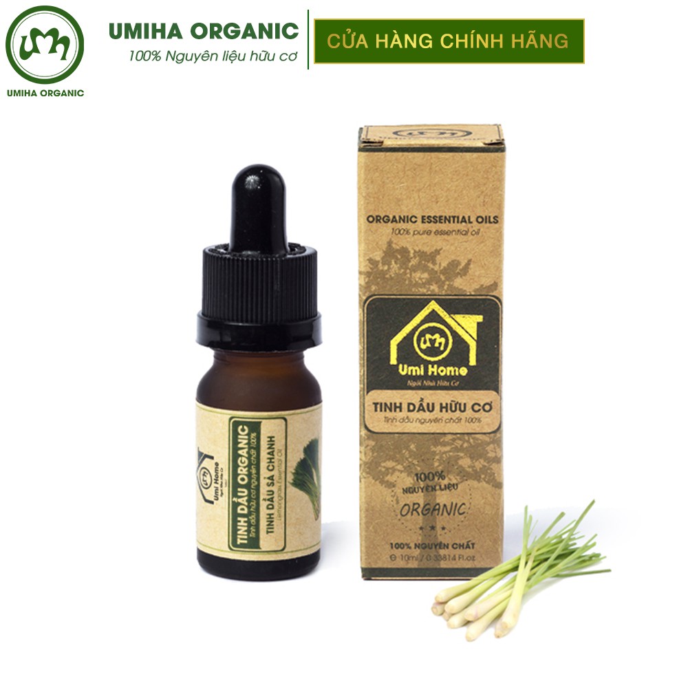 Tinh dầu Sả Chanh hữu cơ UMIHA nguyên chất | Lemongrass Essential Oil 100% Organic 10ml