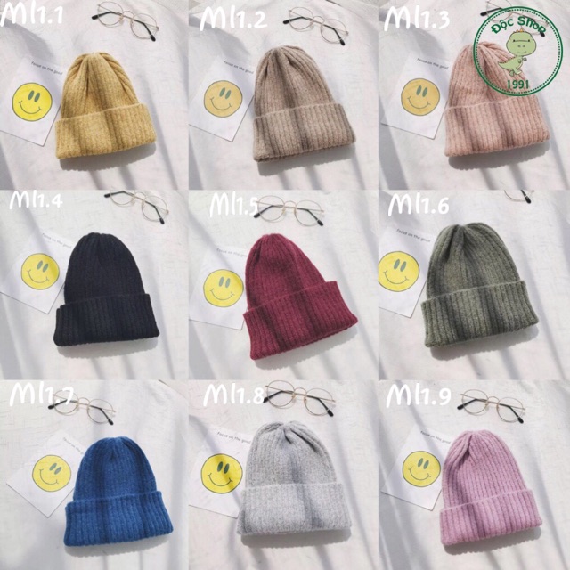 Mũ , nón len Beanie phong cách Hàn Quốc - ML10