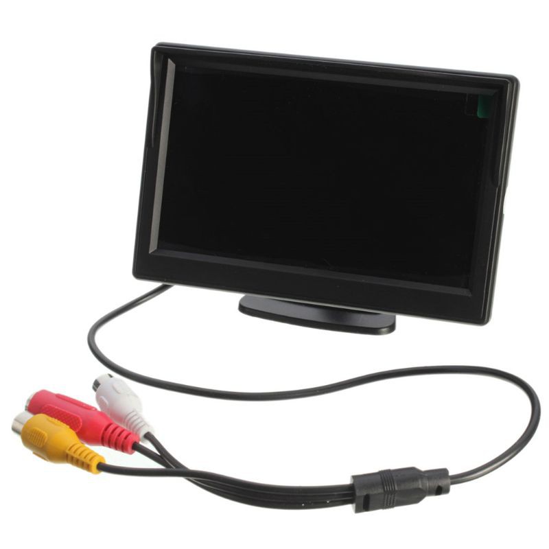 Màn Hình 5 Inch Tft Lcd + 2 Giá Đỡ Cho Camera Lùi Xe Hơi Vcr Dvd