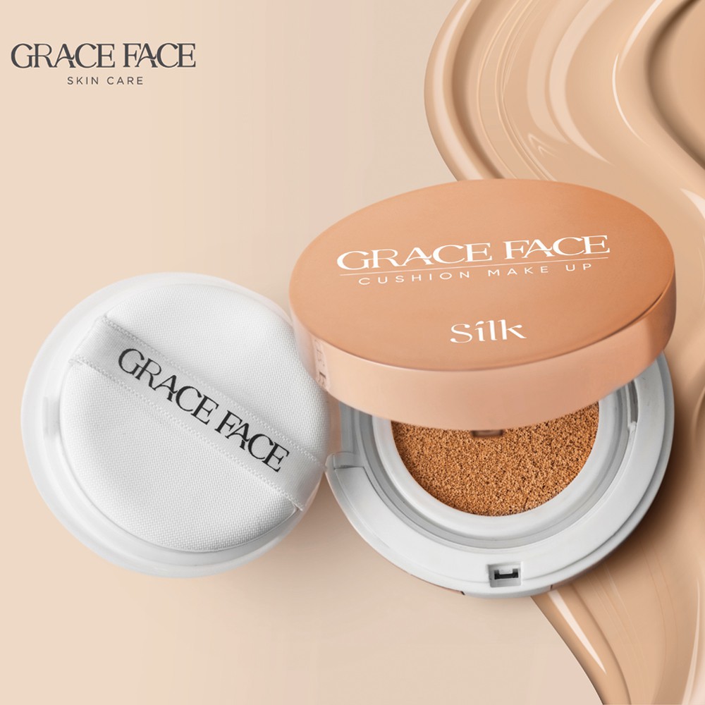 Combo Son kem lì Grace Face Velvet Matte Lipstick 4ml và Phấn nước kiềm dầu Silk Cushion Makeup SPF 40+ PA +++ 15g | BigBuy360 - bigbuy360.vn