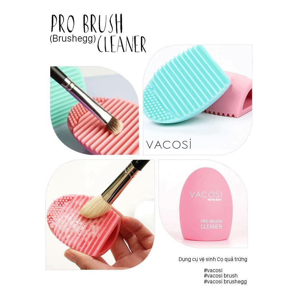 [Chính Hãng] Bộ cọ hộp sắt 6 cây Vacosi Collection Makeup House tặng dụng cụ vệ sinh cọ quả trứng Vacosi