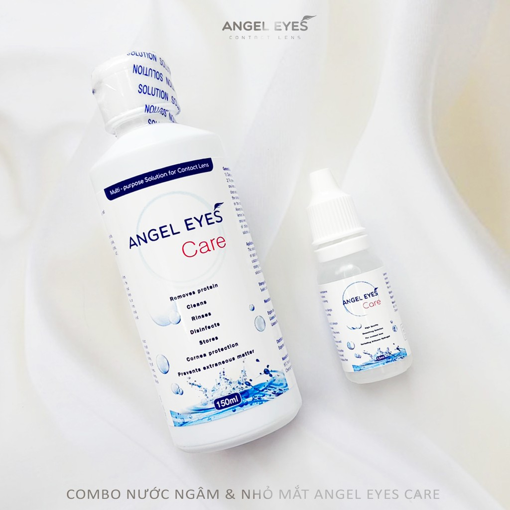 Giá tốt combo nước ngâm lens 150ml + nhỏ mắt lens 13ml angel eyes care - ảnh sản phẩm 2