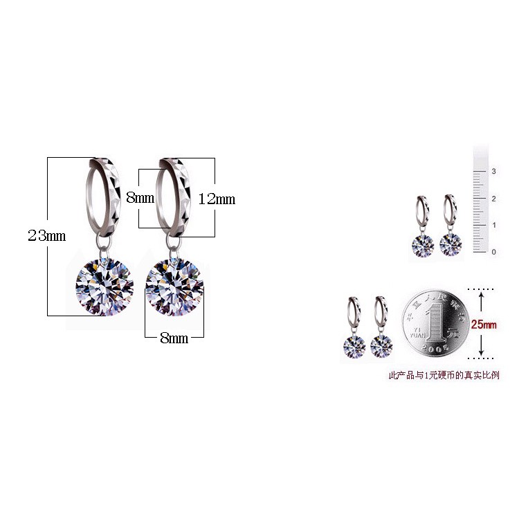 Đôi Khuyên Tai Dài Đính Đá Thời Trang Hàn Quốc Cho Nữ