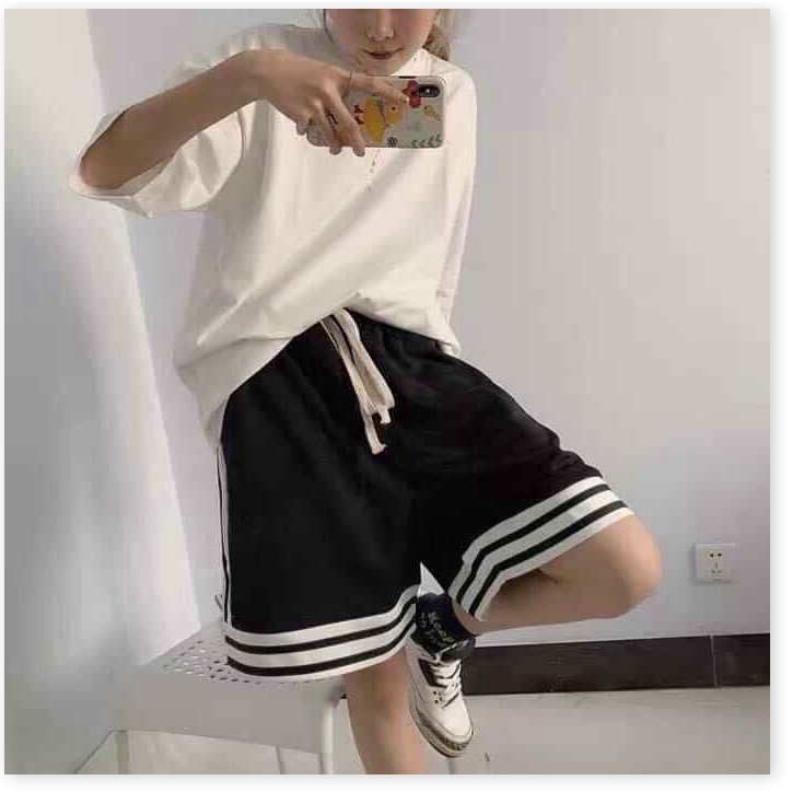 QUẦN SHORT NỮ KẺ SỌC CÁ TÍNH CHẤT THUN CO GIẢN 4 CHIỀU THOÁNG MÁT LANA FASHION