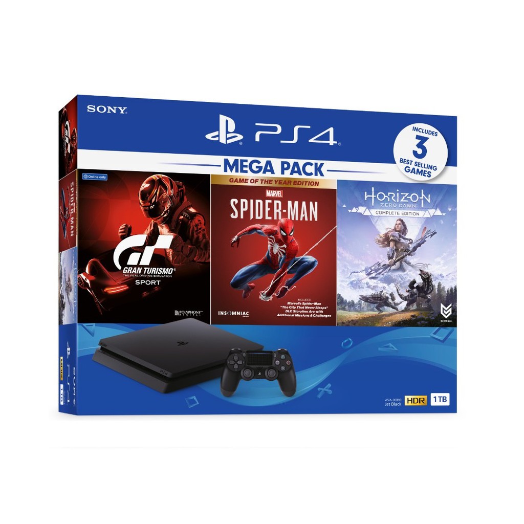 MÁY CHƠI GAME PS4 SLIM 2218B 1TB MEGA PACK 3 BUNDLE