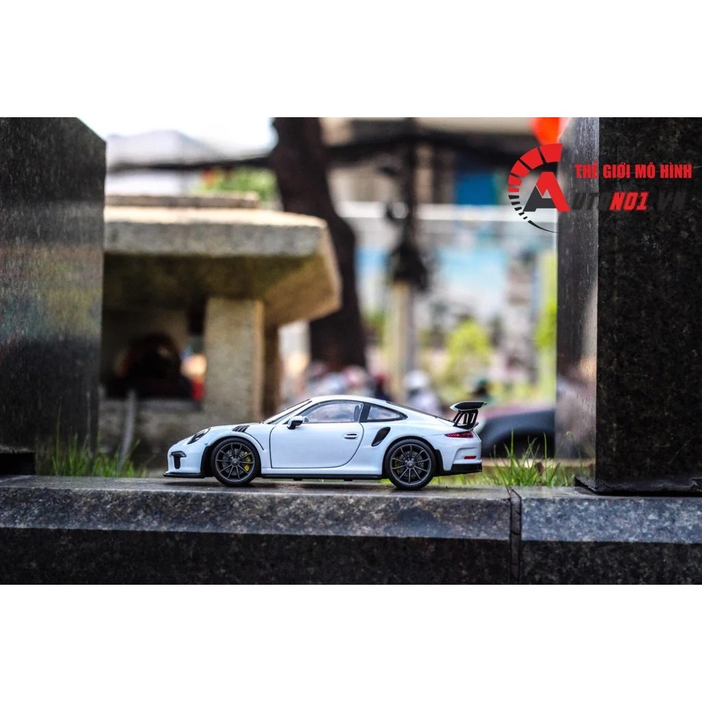 MÔ HÌNH XE PORSCHE 911 GT3 RS 2016 WHITE 1:24 WELLY 5386