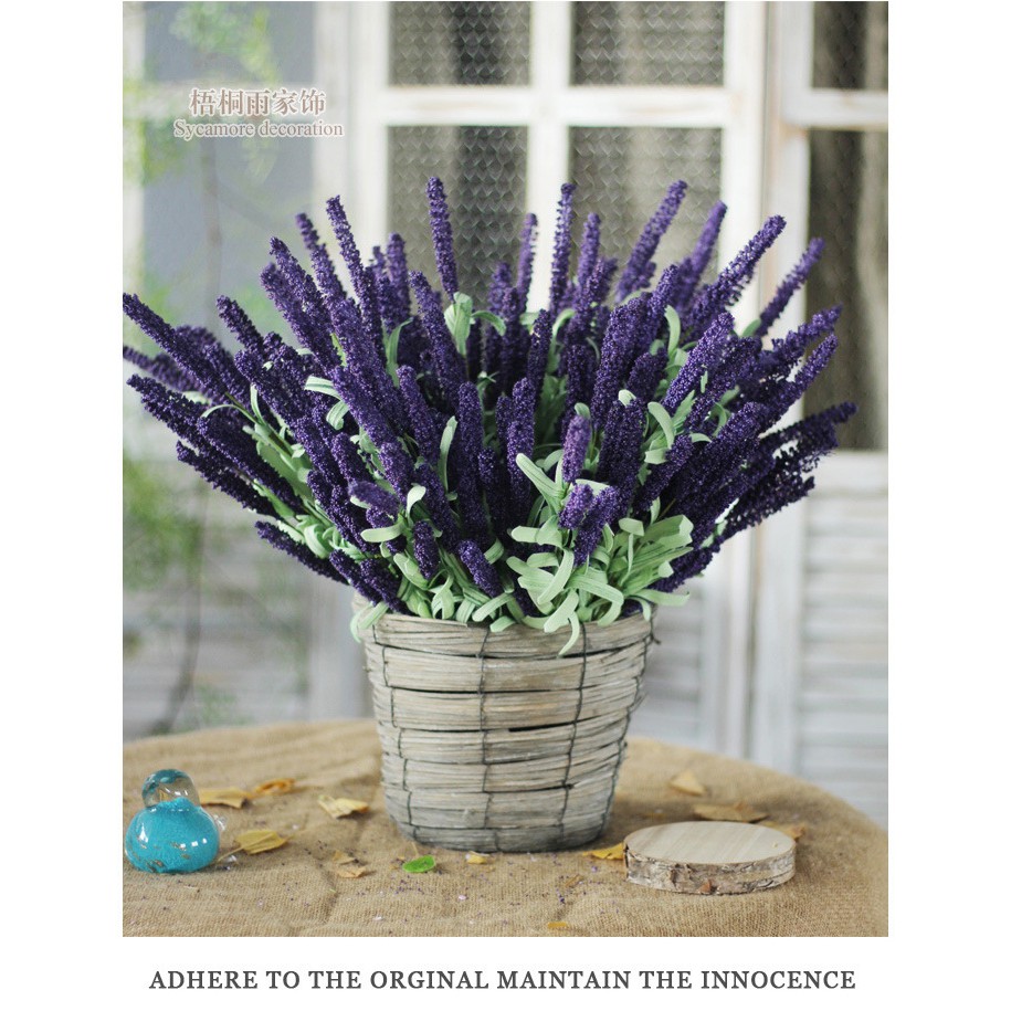 Hoa xốp Lavender phụ kiện chụp ảnh decor