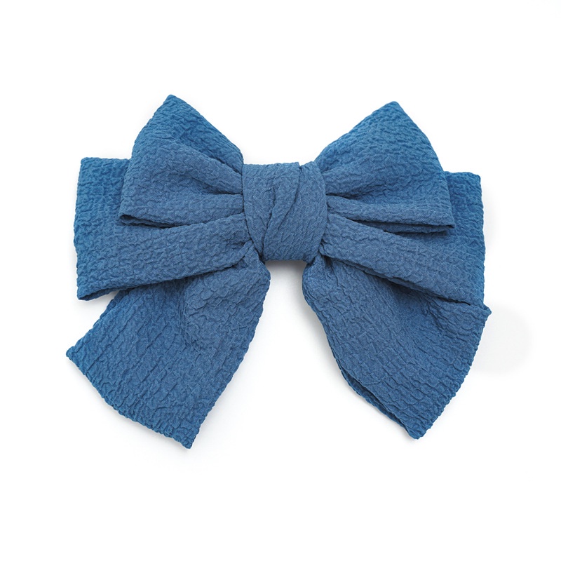 Kẹp Tóc Nơ Thắt Lưng Ba Lớp Vải Nếp Nhăn Kiểu Nhật Bản Dành Cho Bạn Nữ