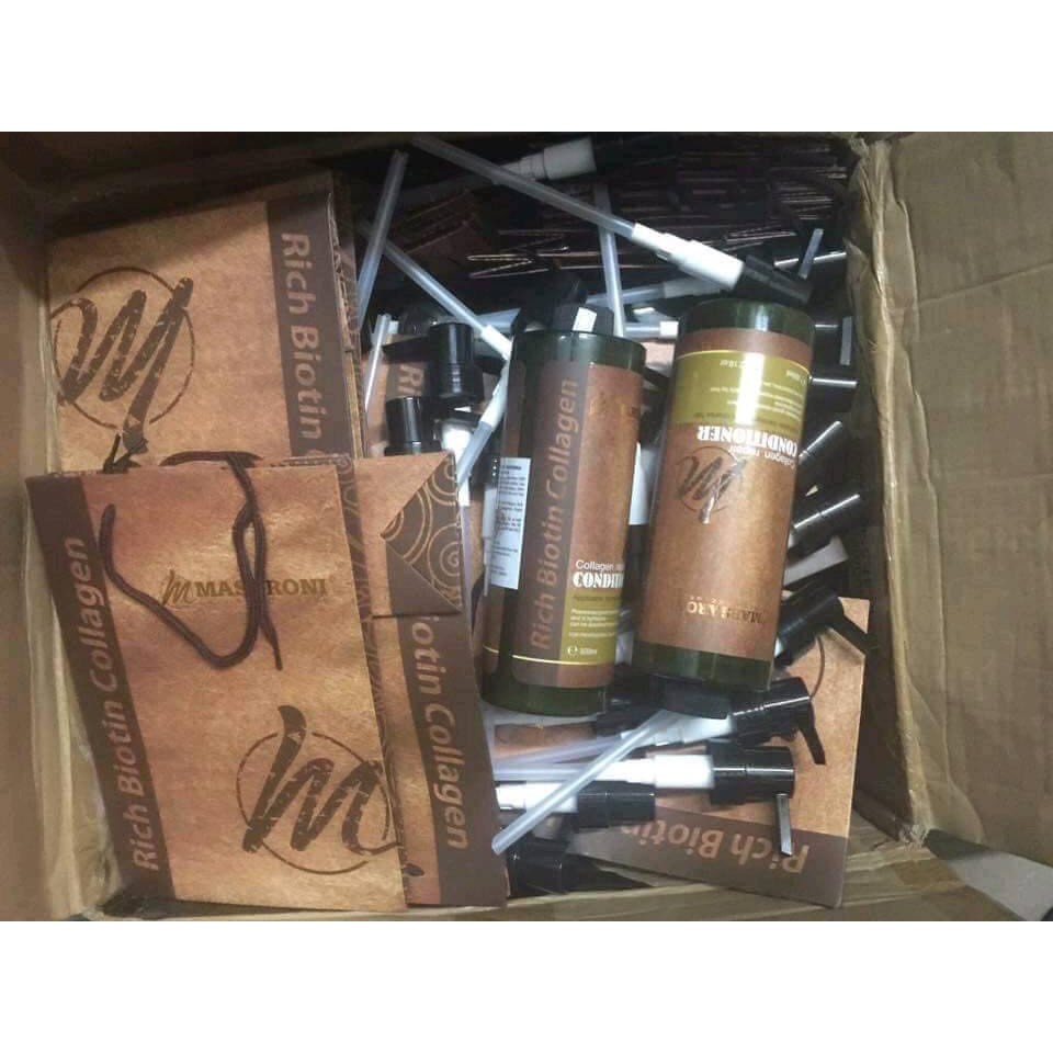 CẶP GỘI XẢ MASARONI RICH BIOTIN COLLAGEN 800ML