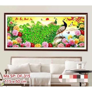 Tranh đính đá phú quý bình an kt 115*50cm