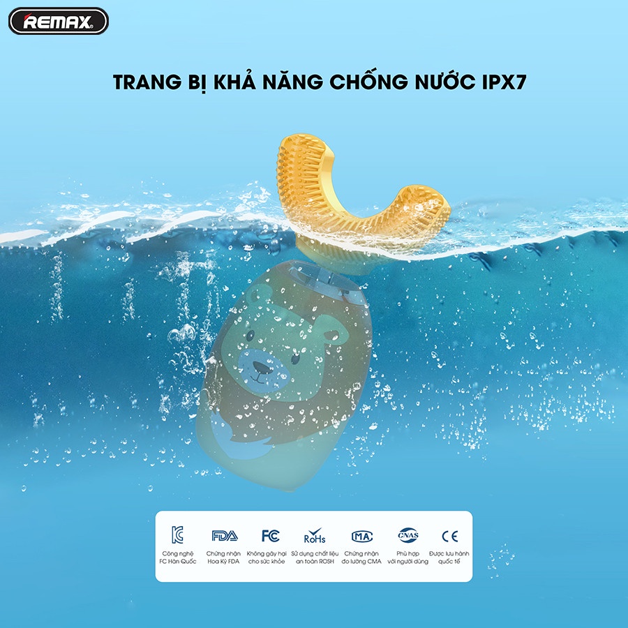 Bàn chải đánh răng điện chữ U cho bé WK WT-C02 Bản Tiếng Việt
