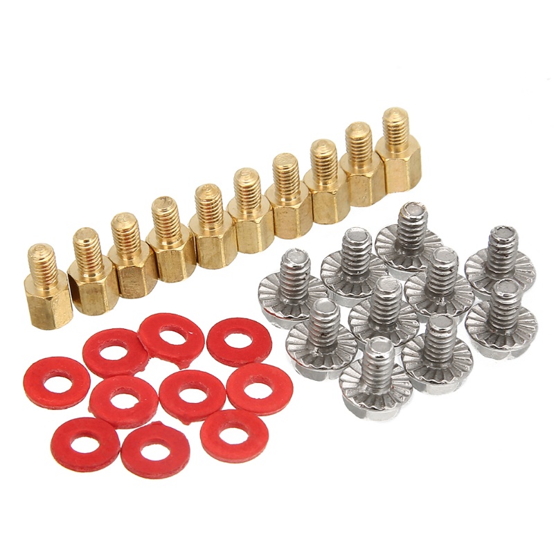 Bộ 20 Ốc Vít 6 5mm 6-32-M3 Bằng Đồng Thau Cho Bo Mạch Chủ Máy Tính