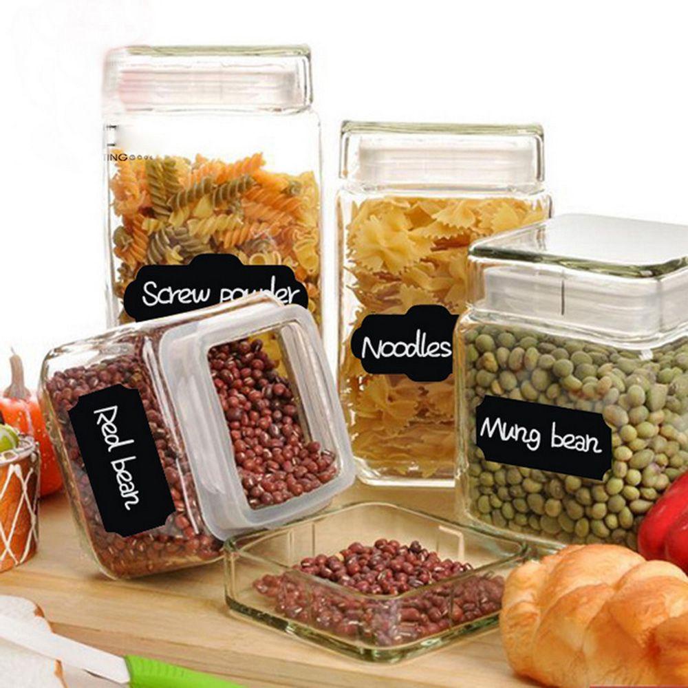 Nhãn Dán Lọ Mứt / Gia Vị Dạng Bảng Đen Tiện Dụng Cho Nhà Bếp DIY
