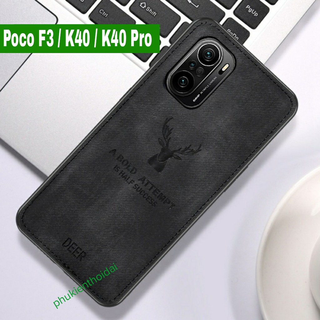 Ốp lưng Redmi K40 / K40 Pro / Poco F3 / K50 / K50 Pro / K50 Ultra / K60 / K60 Pro vải hình hươu nai thời trang cao cấp
