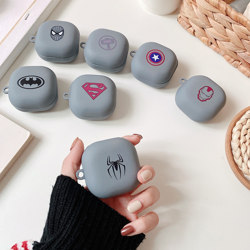 Vỏ Bảo Vệ Hộp Sạc Tai Nghe Không Dây Samsung Galaxy Buds Live Bằng Pc Cứng In Hình Siêu Anh Hùng / Người Nhện / Captain America / Batman