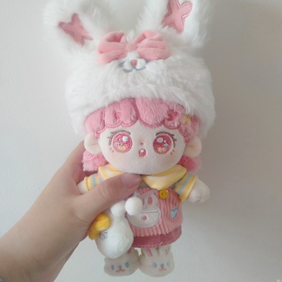 Bé doll không thuộc tính thỏ hồng 15cm