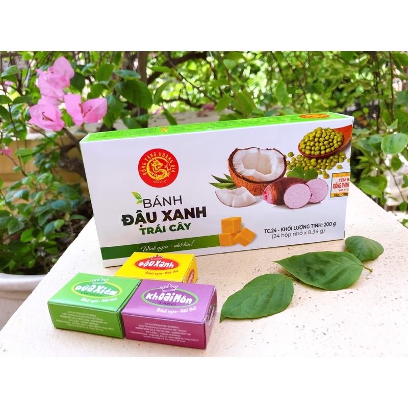 Bánh Đậu Xanh Rồng Vàng Hoàng Gia Hương Trái Cây Hộp 200G