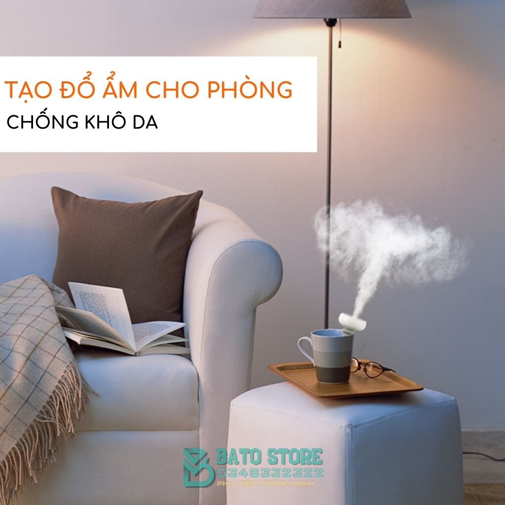 Máy Phun Sương Tạo Ẩm Có Magic M8 Có Led RBG Đổi Màu Cho Phòng Ngủ, Otô, Vừa Tạo Đổ Ẩm Vừa Làm Đèn Ngủ