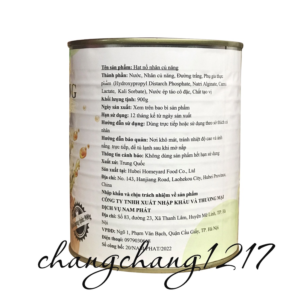 Thạch Hạt Nổ Nhân Củ Năng Lon 850gr &amp; 900gr