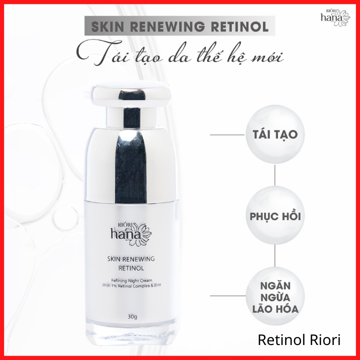 Kem tái tạo da ngăn ngừa lão hóa RIORI Skin Renewing Retinol 1%, tái tạo bổ sung dưỡng chất nuôi dưỡng phục hồi da