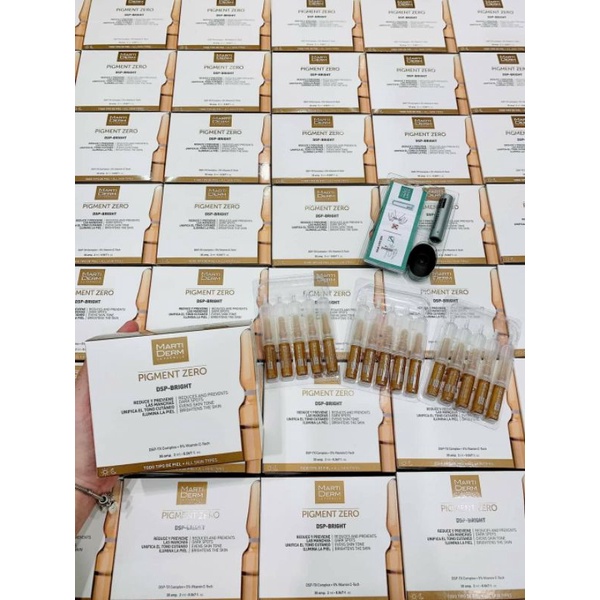 Tinh chất dưỡng trắng và mờ thâm nám MartiDerm Pigment Zero DPS Bright