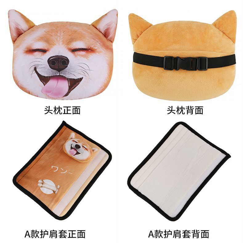 Gối Tựa Đầu Hình Chó Husky 3d Dễ Thương