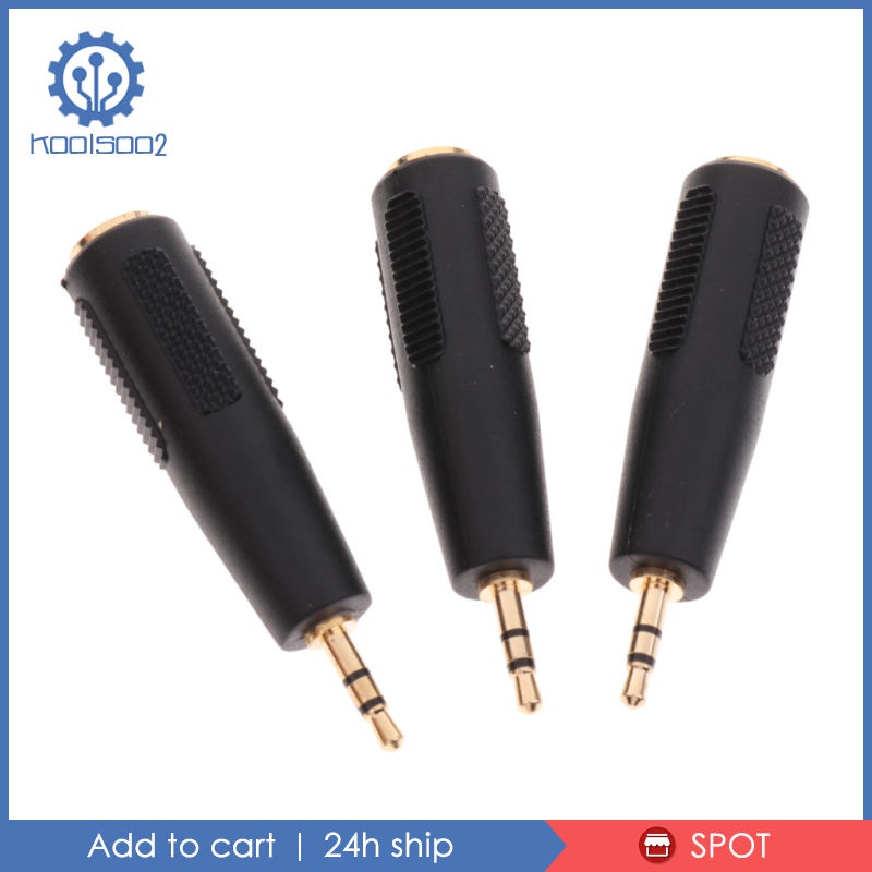 2.5mm   to 3.5mm STEREO Audio Adaptor Connector Socket Female Plug Male