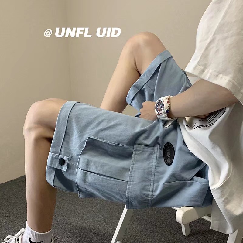 Quần Short Màu Trơn Nhiều Túi Phong Cách Hip Hop Thời Trang Mùa Hè Cho Nam