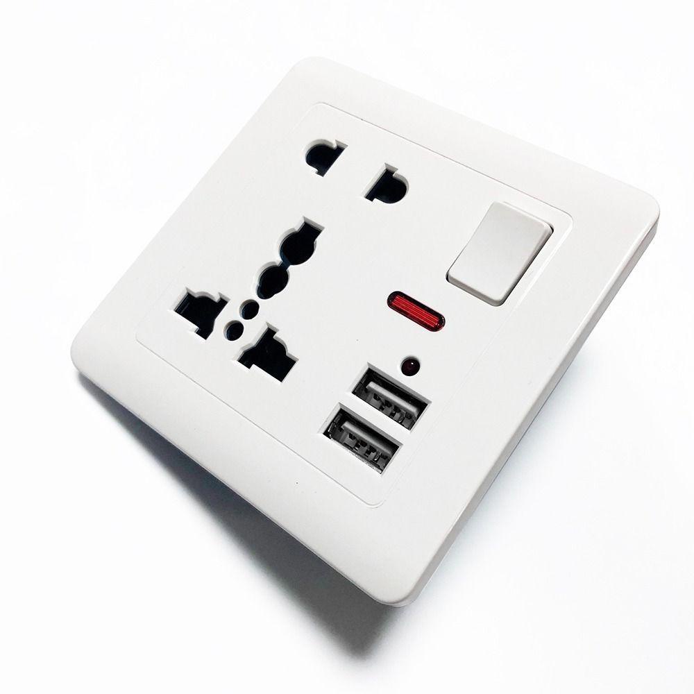 Ổ Cắm Điện Chuyển Đổi Hai Cổng USB UK