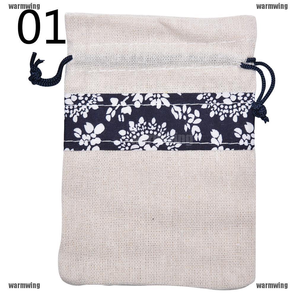2PCS Handmade Cotton Jewellery Gift Bag Pouch Cloth Bag
