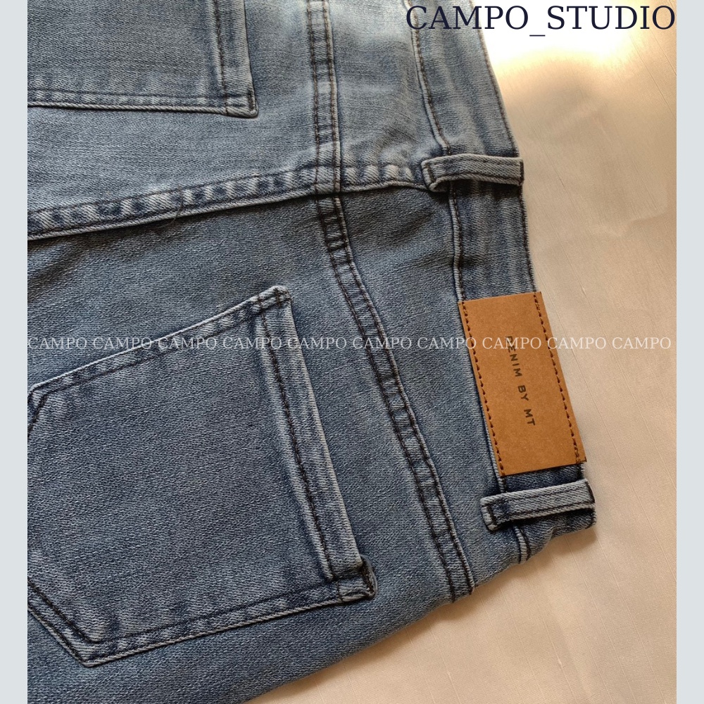 Quần jeans skinny CAMPO quần bò nữ xanh bạc co giãn 4 chiều cực đẹp