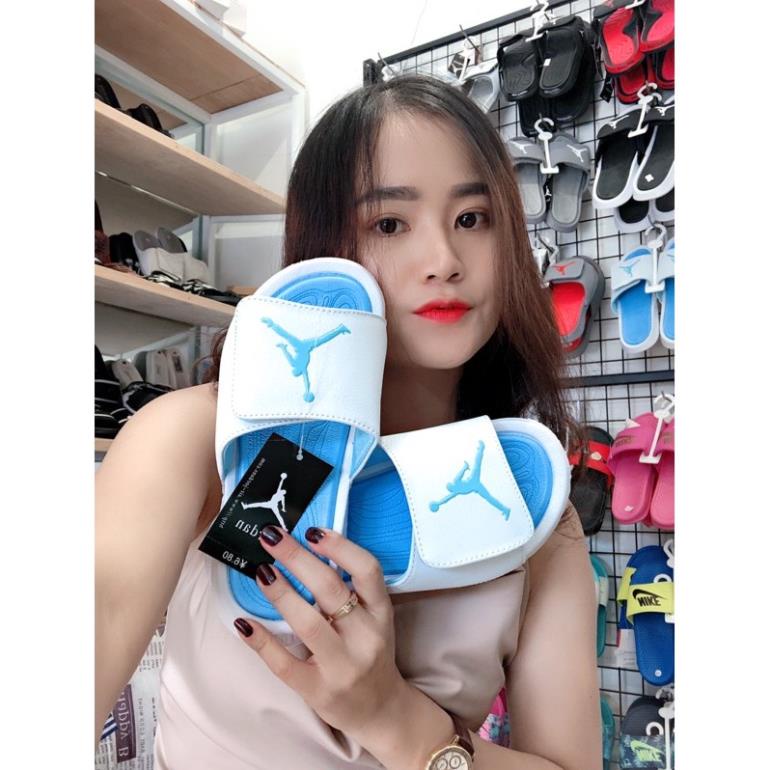 Dép Jordan hydro  trăng xanh full box xả- .