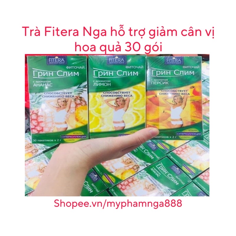 Trà Fitera vị hoa quả Nga hỗ trợ giảm cân, thanh lọc cơ thể hộp 30g