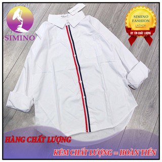 [GIÁ SIÊU SỐC] ÁO SƠ MI TRẮNG NỮ VIỀN NẸP