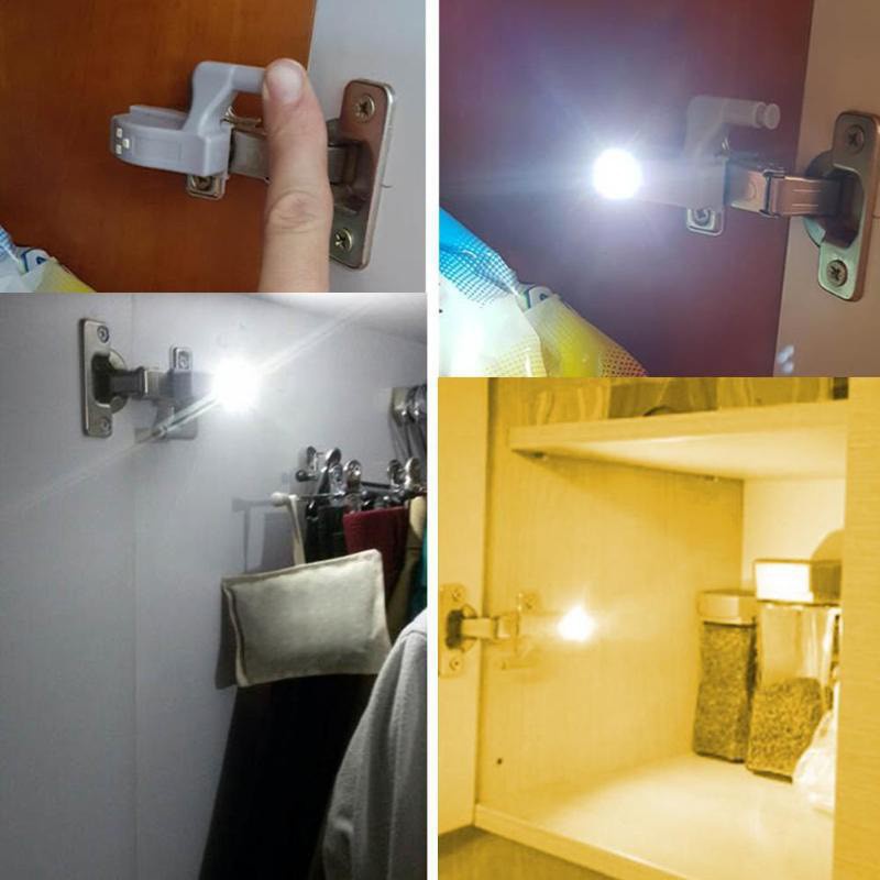 [TẶNG KÈM PIN] Đèn led cảm biến gắn bản lề tủ nhà bếp/tủ quần áo 88152