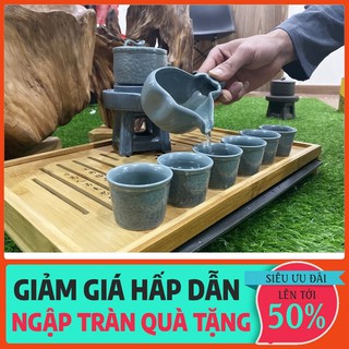 Hộp Quà Tết 2020 Bộ Ấm Chén Uống Trà Men Ngọc xanh Bảo Lục hàng nhập khẩu