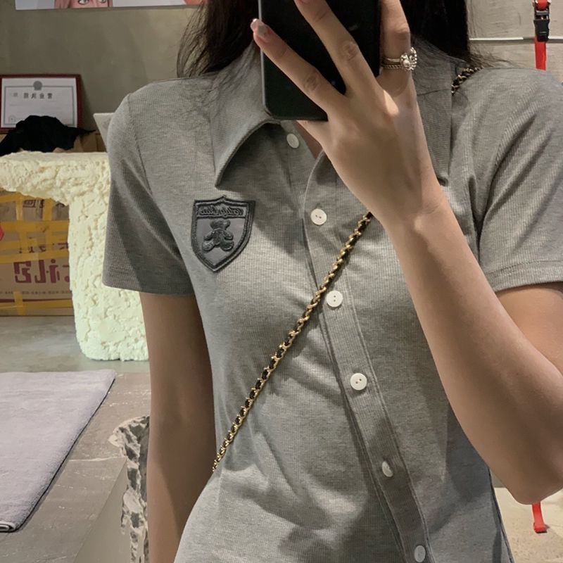 Đầm ZHELIHANGFEI thiết kế ôm hông cổ polo eo hẹp gợi cảm