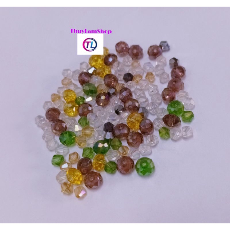 Hạt đá giác mài thanh tẩy bài, làm handmade, xỏ DIY, sưu tầm