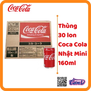 ( Bán sỉ ) Thùng 30 lon Coca Cola Nhật Mini lon 160ml